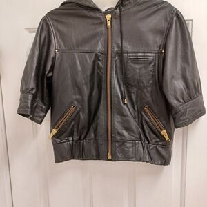 Kids Black Leather Jacket